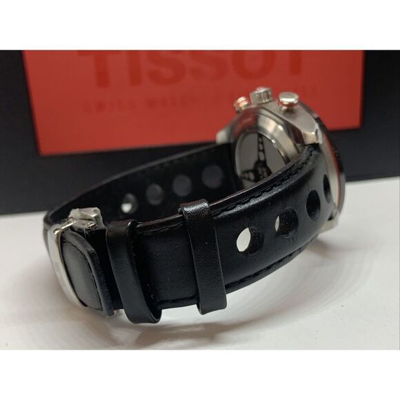 Tissot T100417A Black Leather Analog Dial Quartz Genuine Wrist Watch AEW85 - Picture 8 of 11